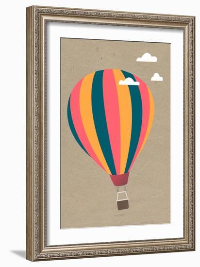 Hot Air Balloon-Lantern Press-Framed Art Print