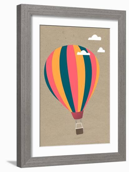 Hot Air Balloon-Lantern Press-Framed Art Print