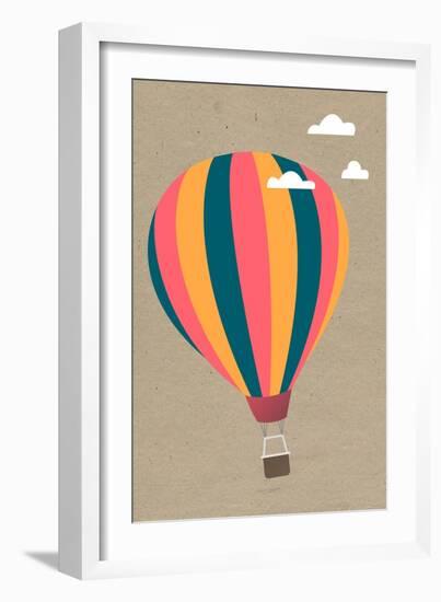 Hot Air Balloon-Lantern Press-Framed Art Print