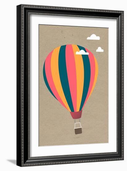 Hot Air Balloon-Lantern Press-Framed Art Print