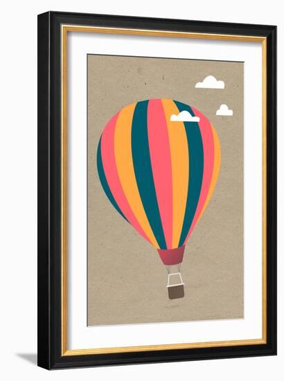 Hot Air Balloon-Lantern Press-Framed Art Print