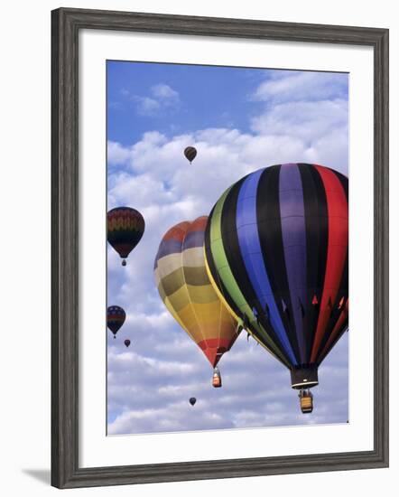 Hot Air Ballooning, Albuquerque, New Mexico, USA-Paul Sutton-Framed Photographic Print