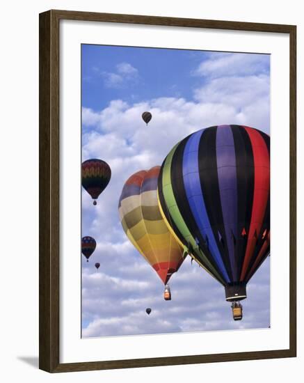 Hot Air Ballooning, Albuquerque, New Mexico, USA-Paul Sutton-Framed Photographic Print