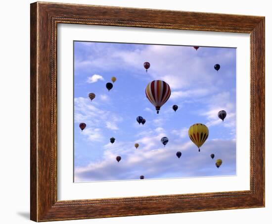 Hot Air Ballooning, Albuquerque, New Mexico, USA-Paul Sutton-Framed Photographic Print