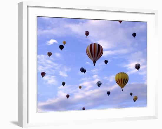 Hot Air Ballooning, Albuquerque, New Mexico, USA-Paul Sutton-Framed Photographic Print