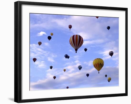 Hot Air Ballooning, Albuquerque, New Mexico, USA-Paul Sutton-Framed Photographic Print