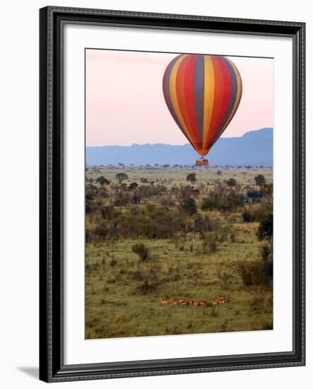 Hot-Air Ballooning, Masai Mara Game Reserve, Kenya-Kymri Wilt-Framed Photographic Print