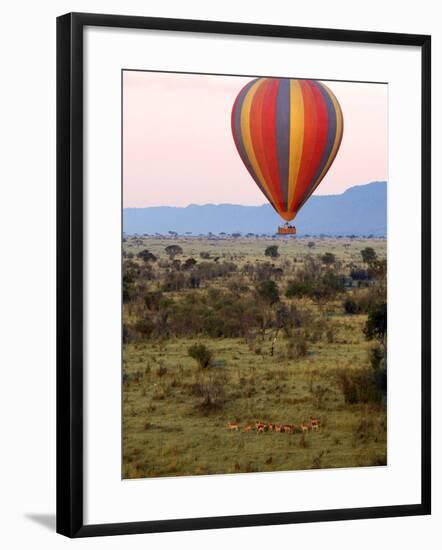 Hot-Air Ballooning, Masai Mara Game Reserve, Kenya-Kymri Wilt-Framed Photographic Print