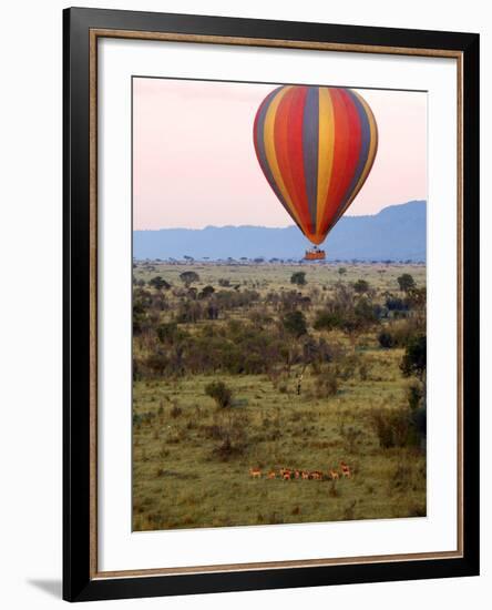 Hot-Air Ballooning, Masai Mara Game Reserve, Kenya-Kymri Wilt-Framed Photographic Print