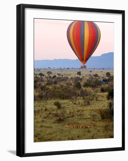 Hot-Air Ballooning, Masai Mara Game Reserve, Kenya-Kymri Wilt-Framed Photographic Print