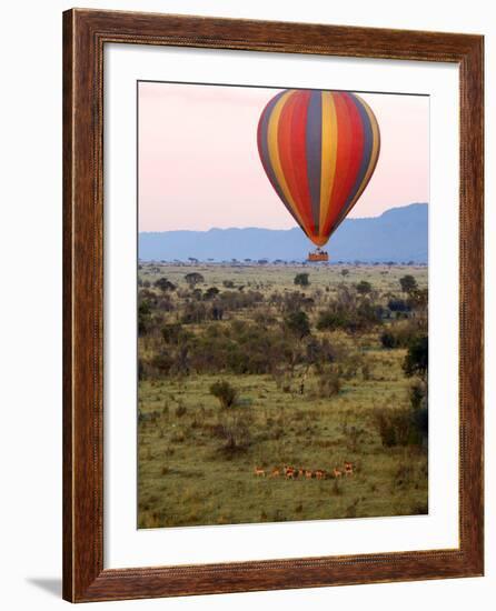 Hot-Air Ballooning, Masai Mara Game Reserve, Kenya-Kymri Wilt-Framed Photographic Print