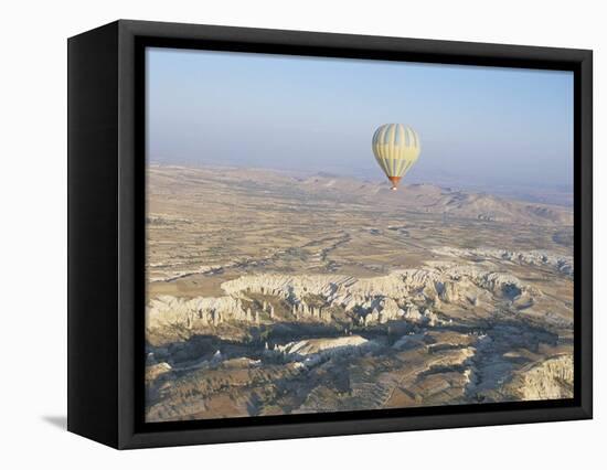 Hot Air Ballooning Over Rock Formations, Cappadocia, Anatolia, Turkey-Alison Wright-Framed Premier Image Canvas