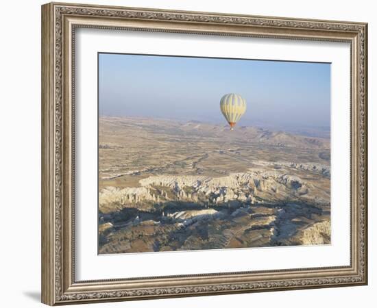 Hot Air Ballooning Over Rock Formations, Cappadocia, Anatolia, Turkey-Alison Wright-Framed Photographic Print