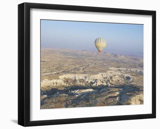 Hot Air Ballooning Over Rock Formations, Cappadocia, Anatolia, Turkey-Alison Wright-Framed Photographic Print