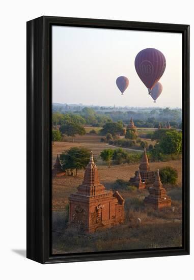 Hot Air Balloons Above Bagan (Pagan), Myanmar (Burma), Asia-Tuul-Framed Premier Image Canvas