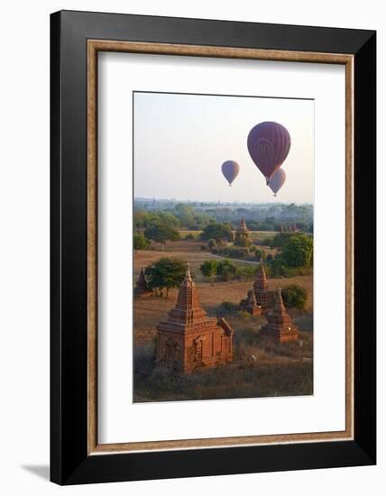 Hot Air Balloons Above Bagan (Pagan), Myanmar (Burma), Asia-Tuul-Framed Photographic Print