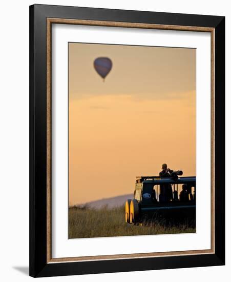 Hot Air Balloons Flying Over the Maasai Mara, Kenya-Joe Restuccia III-Framed Photographic Print