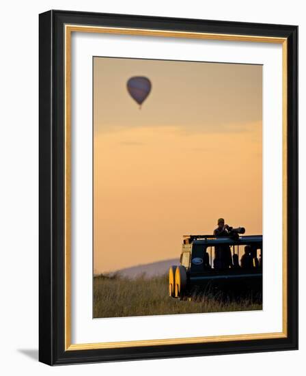 Hot Air Balloons Flying Over the Maasai Mara, Kenya-Joe Restuccia III-Framed Photographic Print