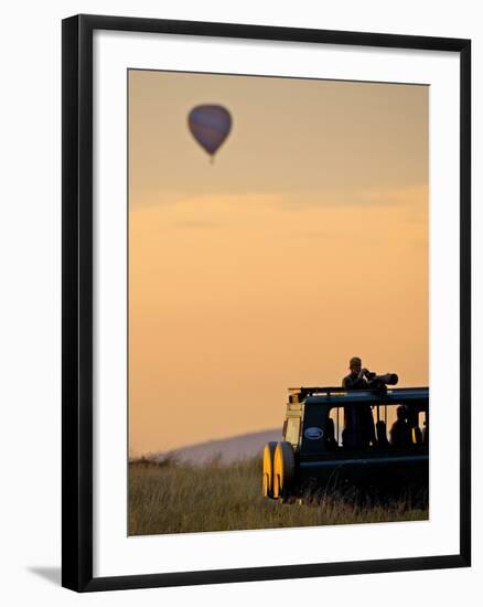 Hot Air Balloons Flying Over the Maasai Mara, Kenya-Joe Restuccia III-Framed Photographic Print