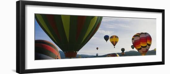 Hot Air Balloons in the Sky, Taos, New Mexico, USA-null-Framed Photographic Print