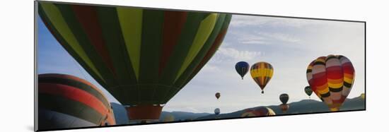 Hot Air Balloons in the Sky, Taos, New Mexico, USA-null-Mounted Photographic Print