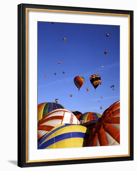 Hot Air Balloons on the Ground and in the Air in Albuquerque, New Mexico, USA-Bill Bachmann-Framed Photographic Print