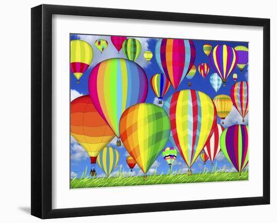 Hot Air Balloons-Jean Plout-Framed Giclee Print