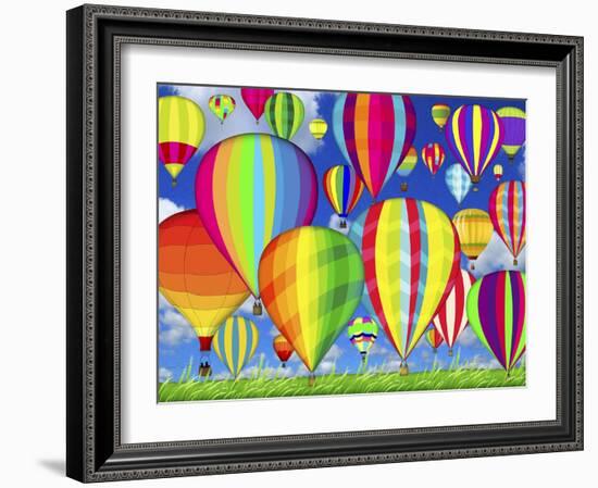 Hot Air Balloons-Jean Plout-Framed Giclee Print