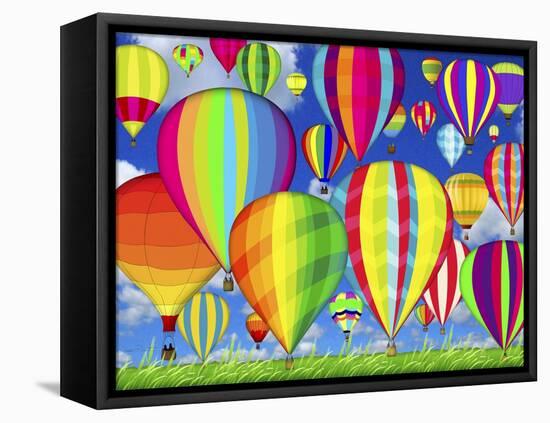 Hot Air Balloons-Jean Plout-Framed Premier Image Canvas