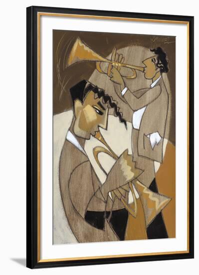 Hot Brass Duo!-Marsha Hammel-Framed Giclee Print