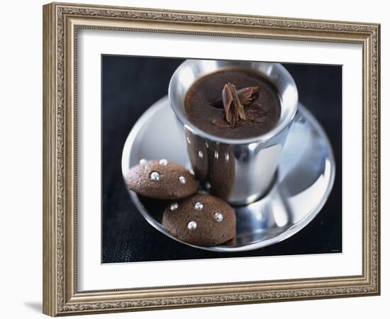 Hot Chocolate with Chocolate Biscuits-Alena Hrbkova-Framed Photographic Print