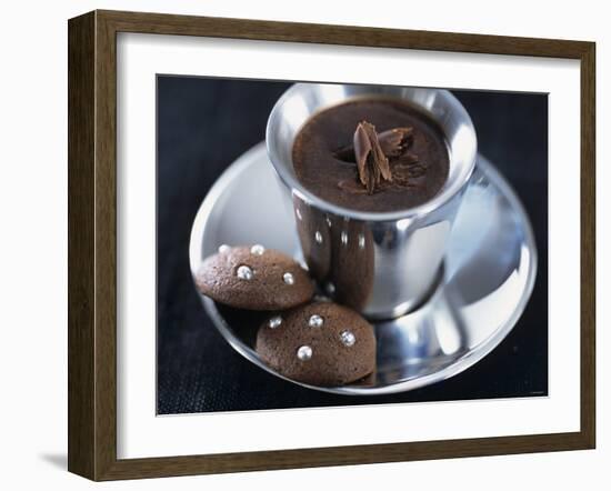 Hot Chocolate with Chocolate Biscuits-Alena Hrbkova-Framed Photographic Print