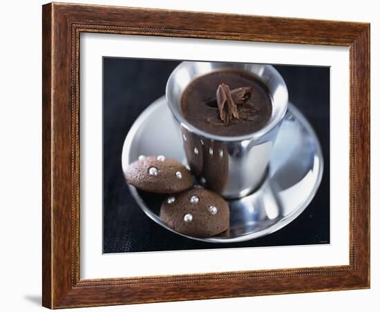 Hot Chocolate with Chocolate Biscuits-Alena Hrbkova-Framed Photographic Print