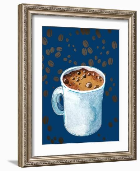 Hot Coffee Art-arirukuchika-Framed Art Print