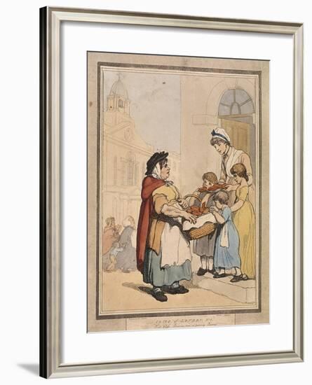 Hot Cross Bunns Two a Penny Bunns, Plate VIII of Cries of London, 1799-H Merke-Framed Giclee Print