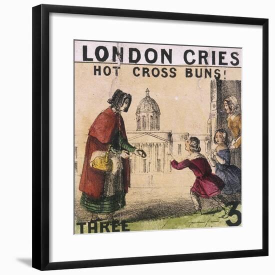 Hot Cross Buns!, Cries of London, C1840-TH Jones-Framed Giclee Print