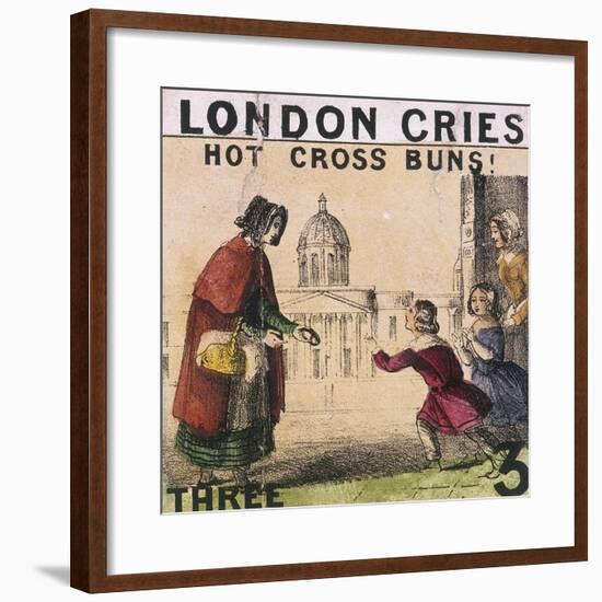 Hot Cross Buns!, Cries of London, C1840-TH Jones-Framed Giclee Print