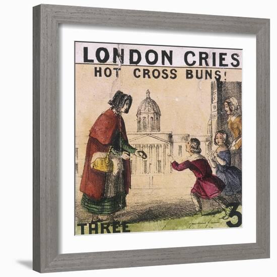 Hot Cross Buns!, Cries of London, C1840-TH Jones-Framed Giclee Print