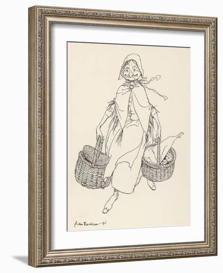 Hot Cross Buns!-Arthur Rackham-Framed Art Print