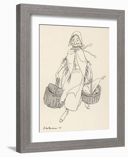 Hot Cross Buns!-Arthur Rackham-Framed Art Print