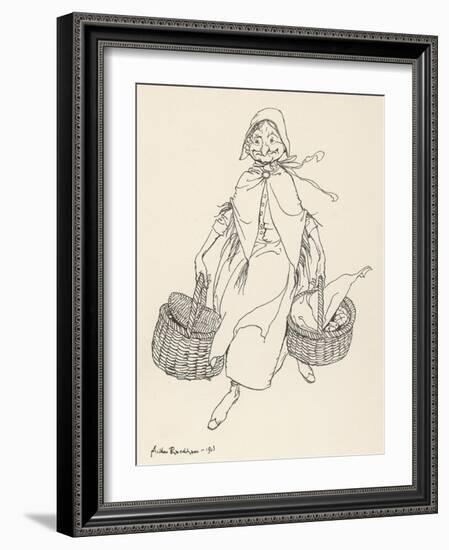 Hot Cross Buns!-Arthur Rackham-Framed Art Print