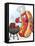 Hot Dog Chef Cartoon Grilling Burgers-Tony Oshlick-Framed Stretched Canvas