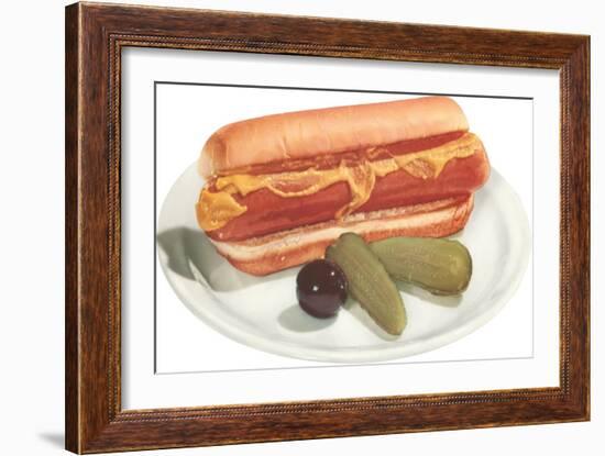 Hot Dog, Pickles, Olive-null-Framed Art Print