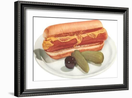 Hot Dog, Pickles, Olive-null-Framed Art Print