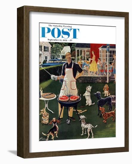 "Hot Dogs" Saturday Evening Post Cover, September 13, 1958-Ben Kimberly Prins-Framed Giclee Print