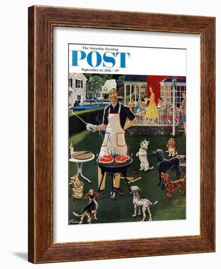 "Hot Dogs" Saturday Evening Post Cover, September 13, 1958-Ben Kimberly Prins-Framed Giclee Print