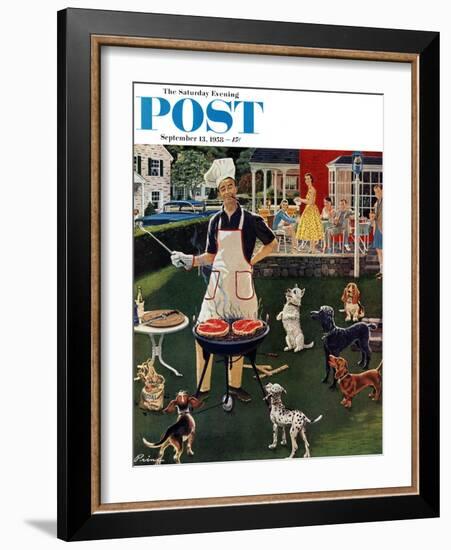 "Hot Dogs" Saturday Evening Post Cover, September 13, 1958-Ben Kimberly Prins-Framed Giclee Print