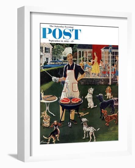 "Hot Dogs" Saturday Evening Post Cover, September 13, 1958-Ben Kimberly Prins-Framed Giclee Print