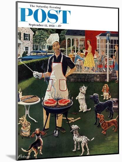 "Hot Dogs" Saturday Evening Post Cover, September 13, 1958-Ben Kimberly Prins-Mounted Giclee Print