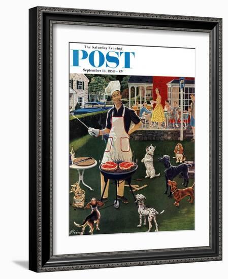 "Hot Dogs" Saturday Evening Post Cover, September 13, 1958-Ben Kimberly Prins-Framed Giclee Print